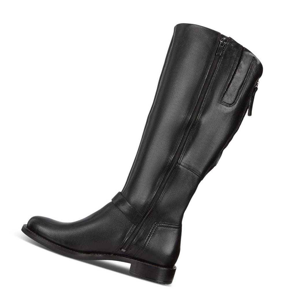 Női Ecco Sartorelle 25 High-cut Buckled Csizma Fekete | HU 24GSO